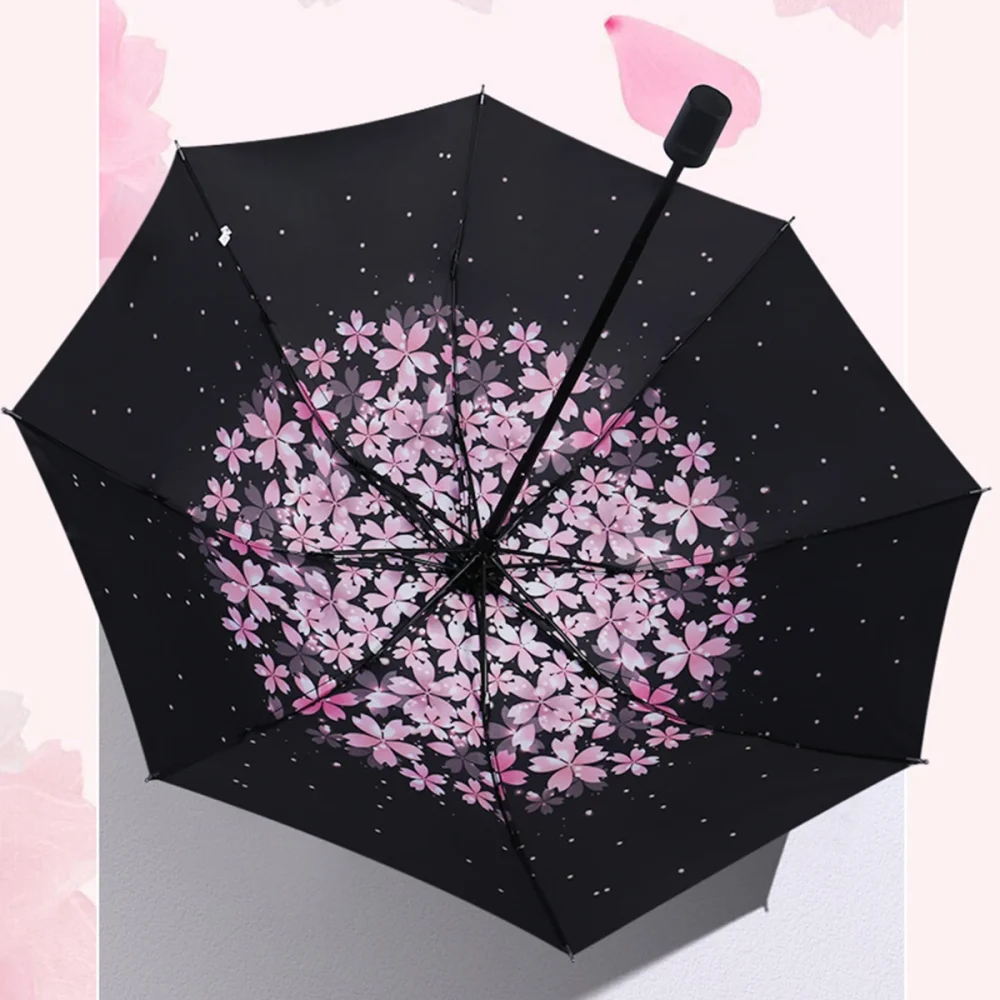 Parapluie femme Flower Power motifs floraux