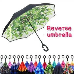 Parapluie Double Couche À Manche Long système inversé